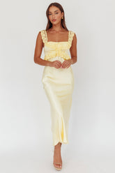 Escapade Lace Trim Maxi Dress Banana